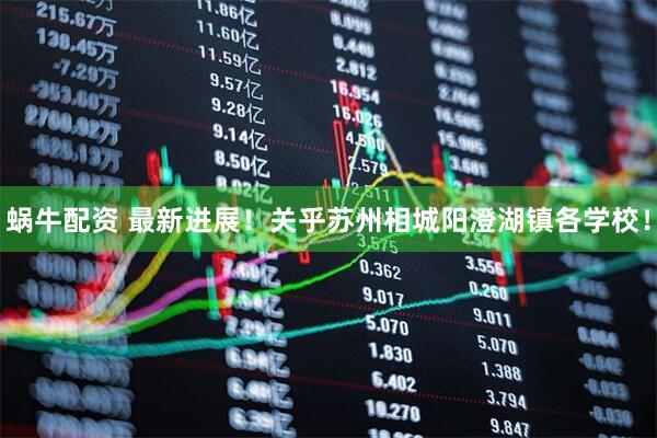蜗牛配资 最新进展！关乎苏州相城阳澄湖镇各学校！