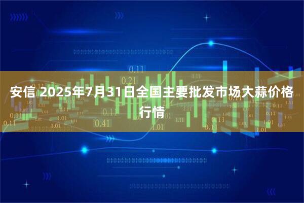 安信 2025年7月31日全国主要批发市场大蒜价格行情